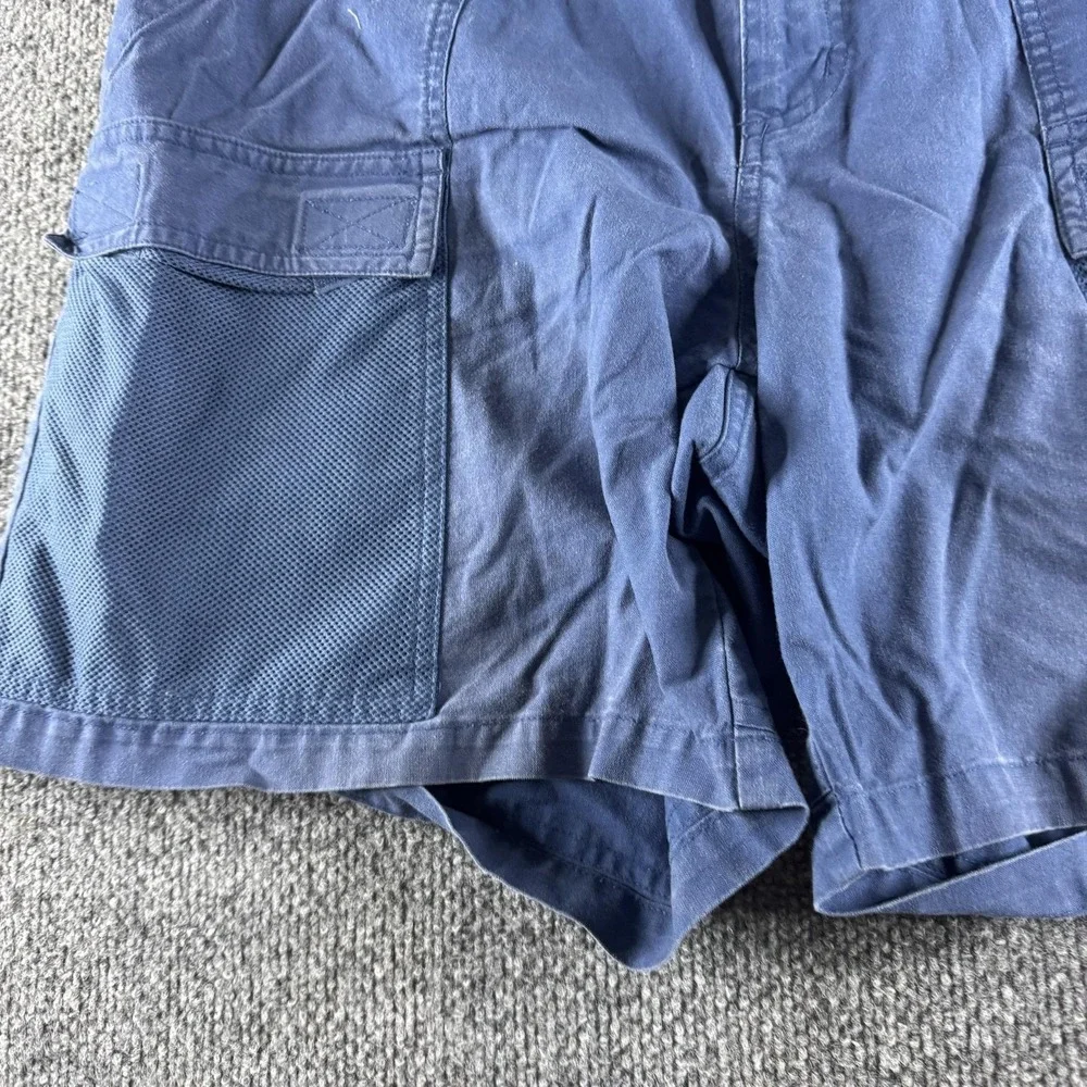 Columbia PFG Shorts Mens M Blue Mesh Panel Fishing Elastic Waist 109 FM 4529